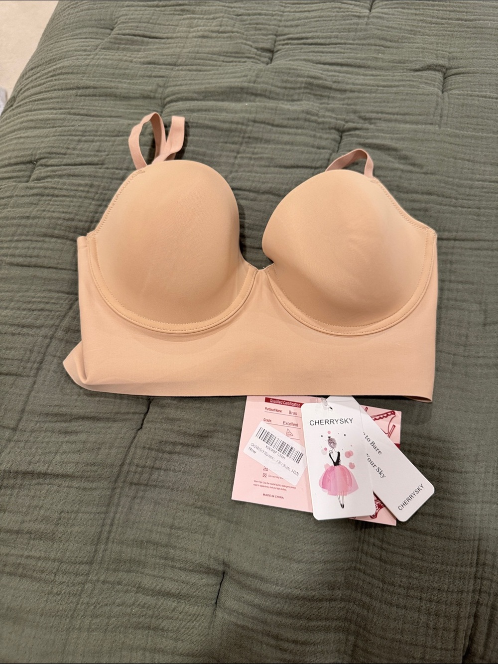 Nude Longline Strapless Convertible Bra with Light Padding